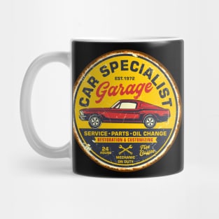 Retro Vintage Automotive Tin Sign Mug